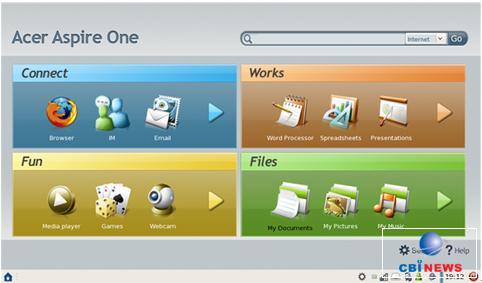 Acer Aspire One系统界面